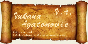 Vukana Agatonović vizit kartica